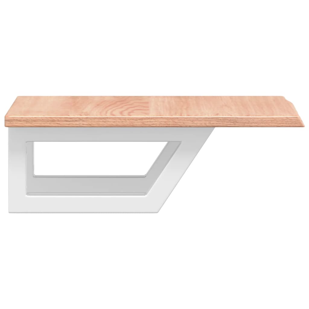 vidaXL Basin Shelf Wall Mounted Steel and Solid Wood Oak