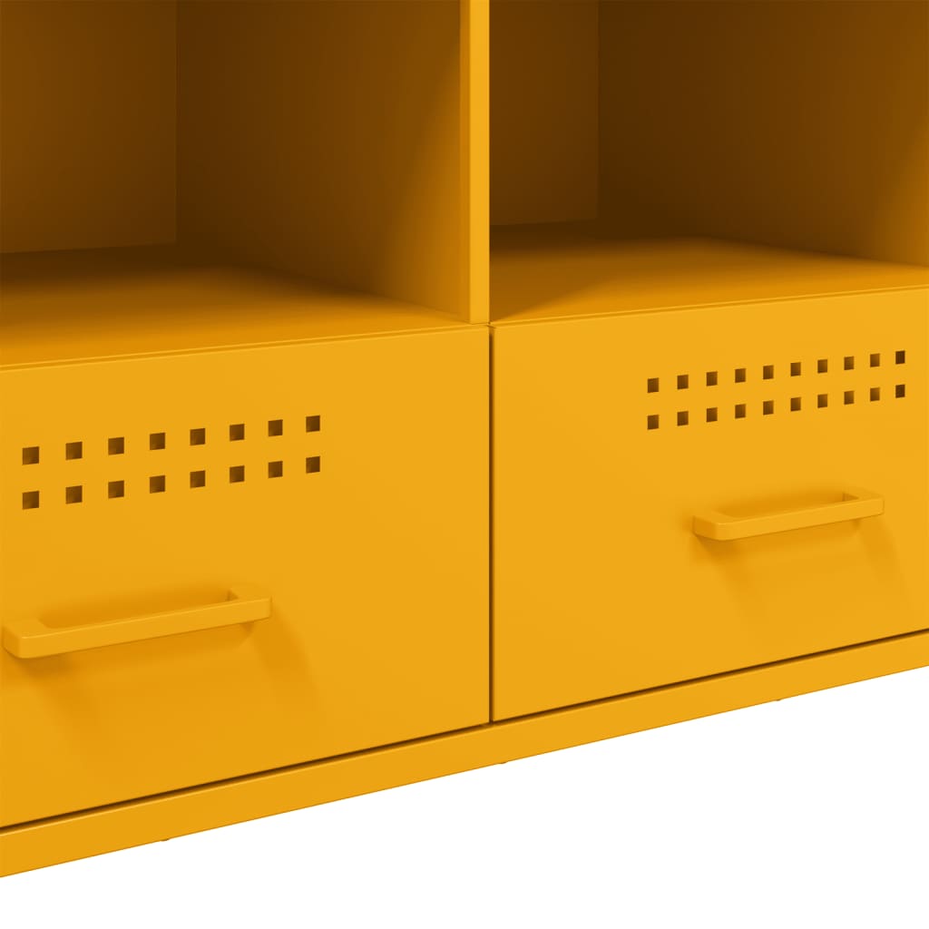 vidaXL TV Cabinet Mustard Yellow 100.5x39x50.5 cm Steel