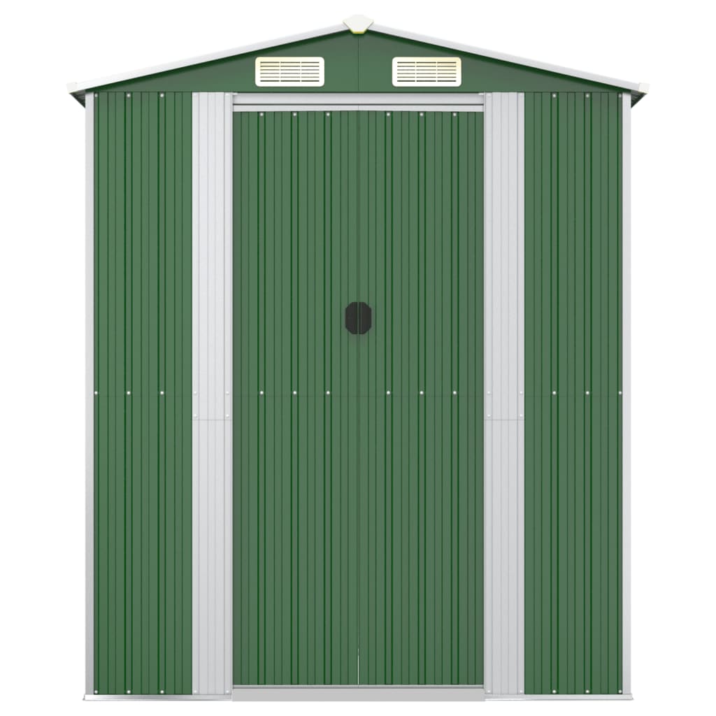 vidaXL Garden Shed Green 192x772x223 cm Galvanised Steel