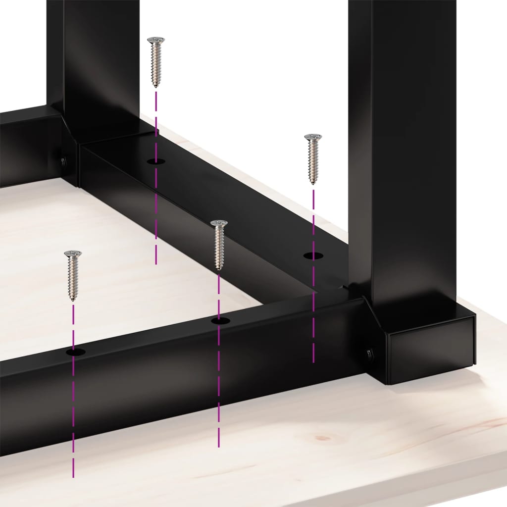 vidaXL Dining Table Legs O-Frame 70x70x73 cm Cast Iron