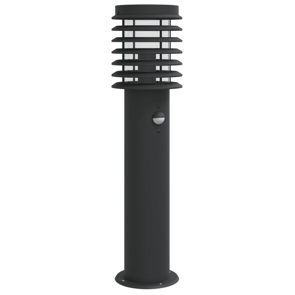 vidaXL Outdoor Floor Lamp with Sensor Black 60 cm Stainless Steel