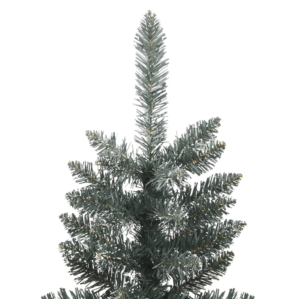 vidaXL Artificial Slim Christmas Tree with Stand Green 210 cm PVC