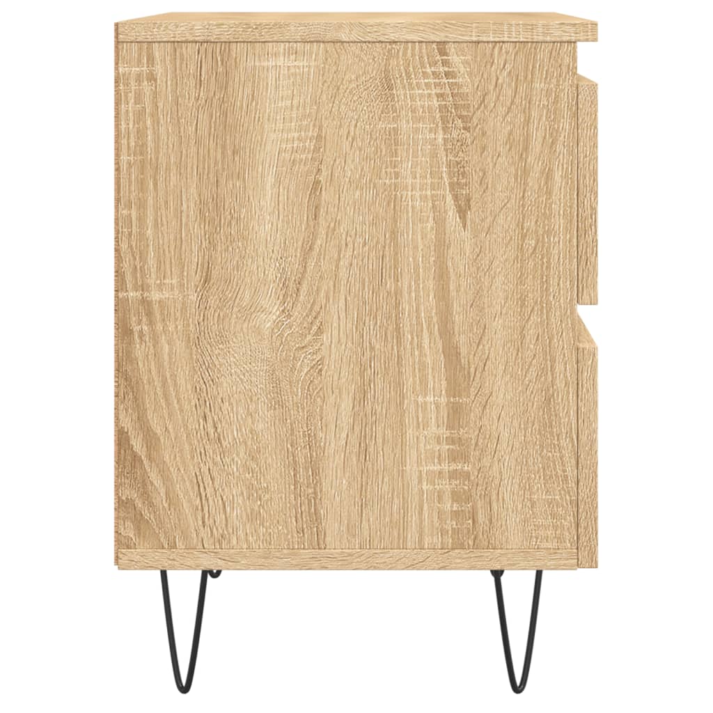 vidaXL Bedside Cabinet Sonoma Oak 40x35x50 cm Engineered Wood