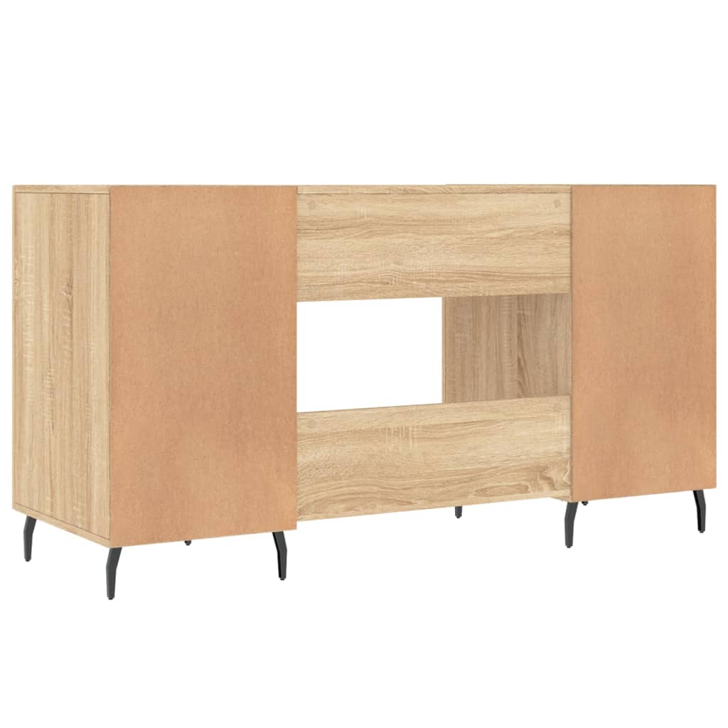 vidaXL Desk Sonoma Oak 140x50x75 cm Engineered Wood