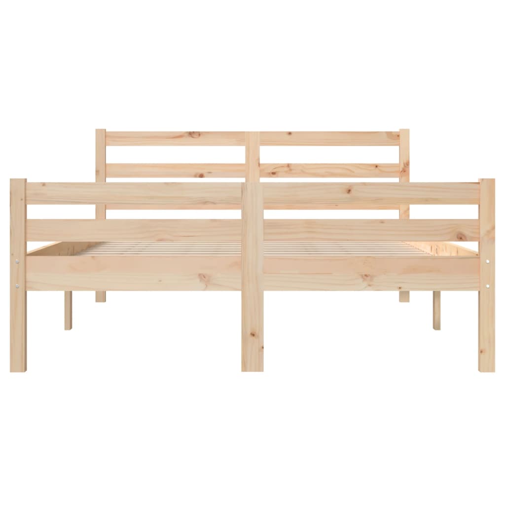 vidaXL Bed Frame without Mattress Solid Wood 135x190 cm Double