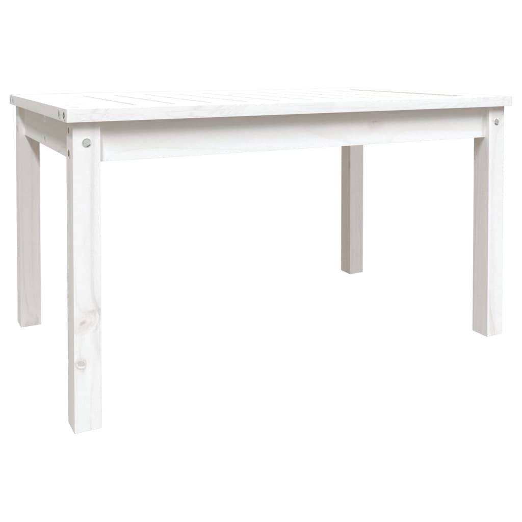 vidaXL Garden Table White 82.5x50.5x45 cm Solid Wood Pine