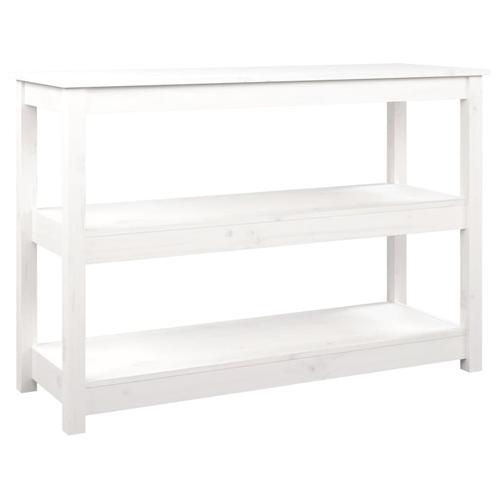 vidaXL Console Table White 110x40x74 cm Solid Wood Pine