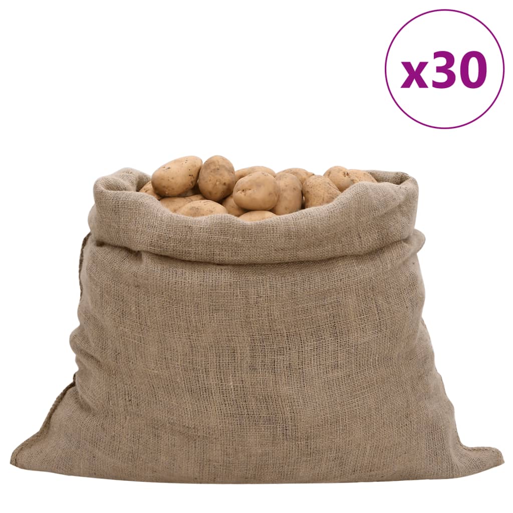 vidaXL Jute Sacks 30 pcs 100x110 cm 100% Jute 220 gsm