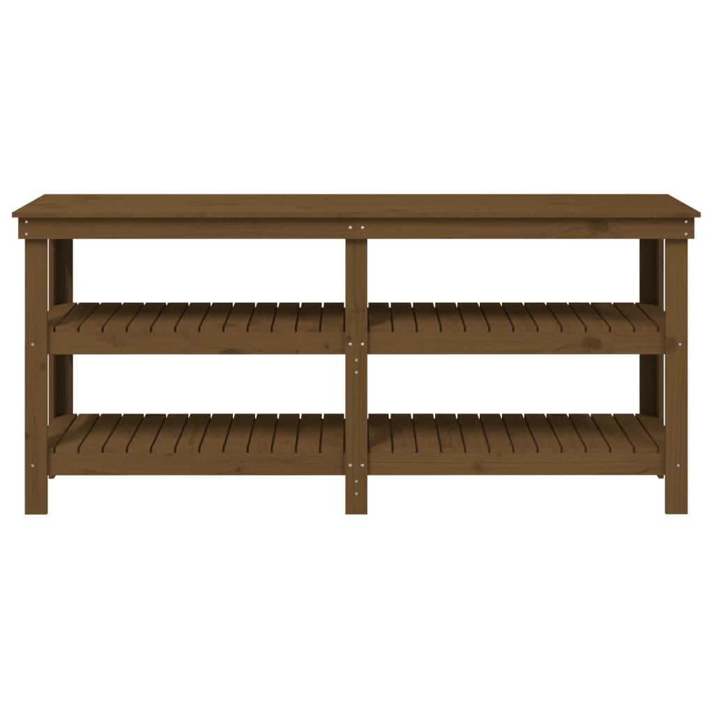 vidaXL Work Bench Honey Brown 181x50x80 cm Solid Wood Pine