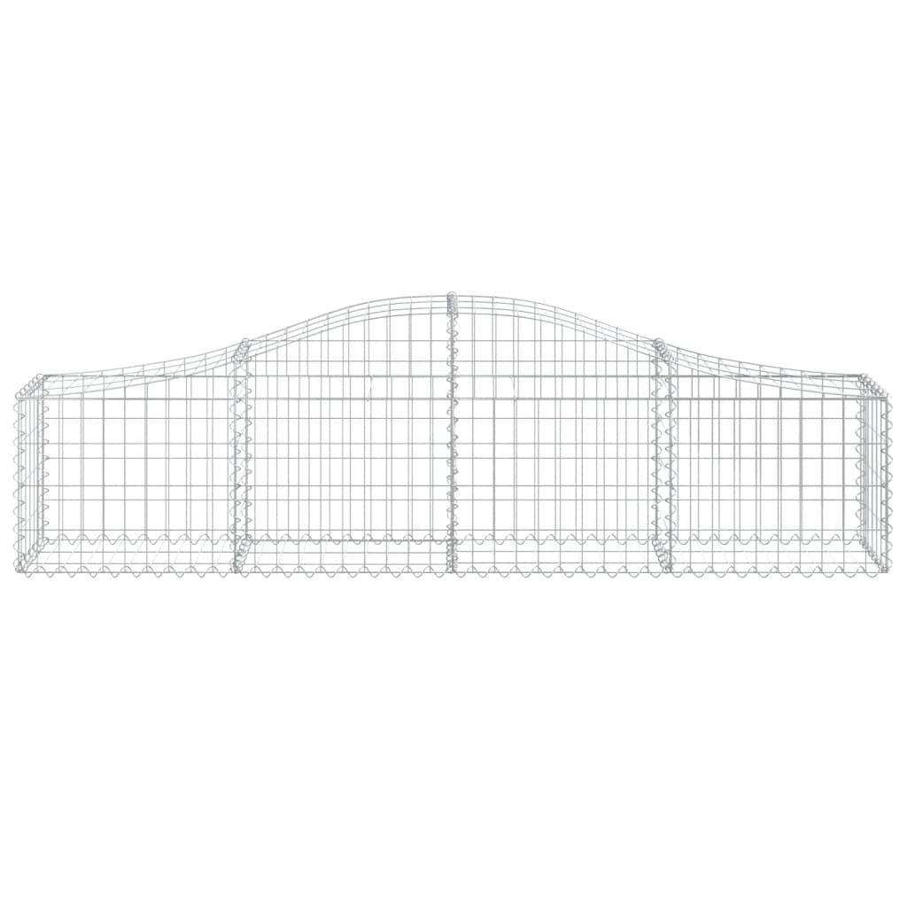 vidaXL Arched Gabion Baskets 30 pcs 200x30x40/60 cm Galvanised Iron