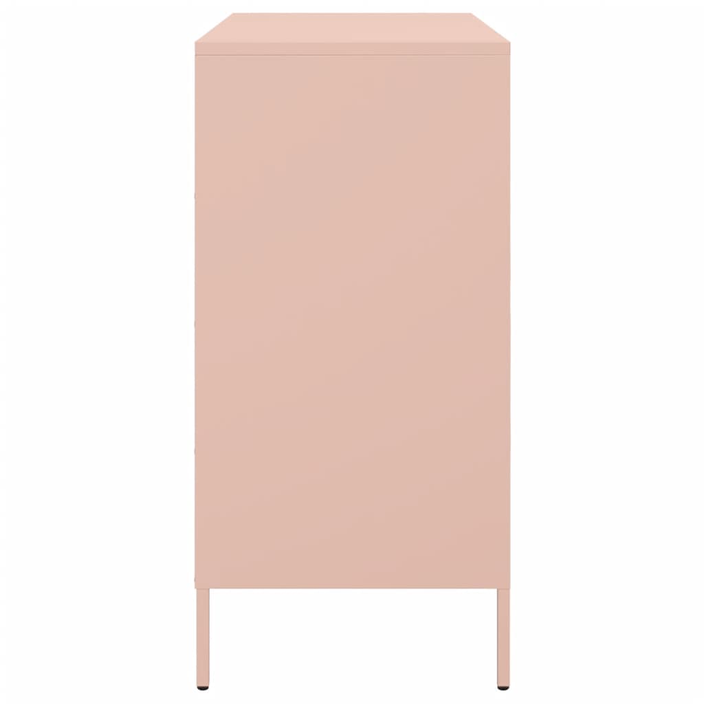 vidaXL Sideboard Pink 68x39x79 cm Steel