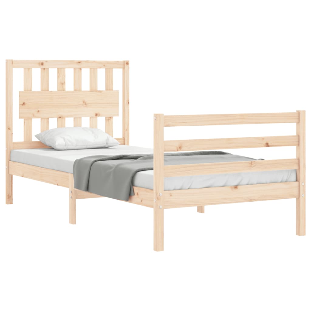 vidaXL Bed Frame without Mattress 90x200 cm Solid Wood