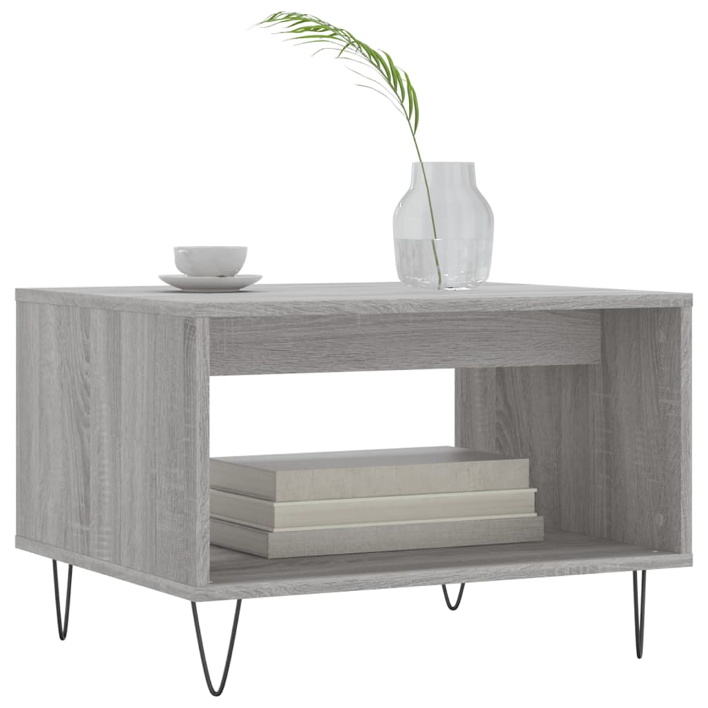 vidaXL Coffee Table Grey Sonoma 60x50x40 cm Engineered Wood