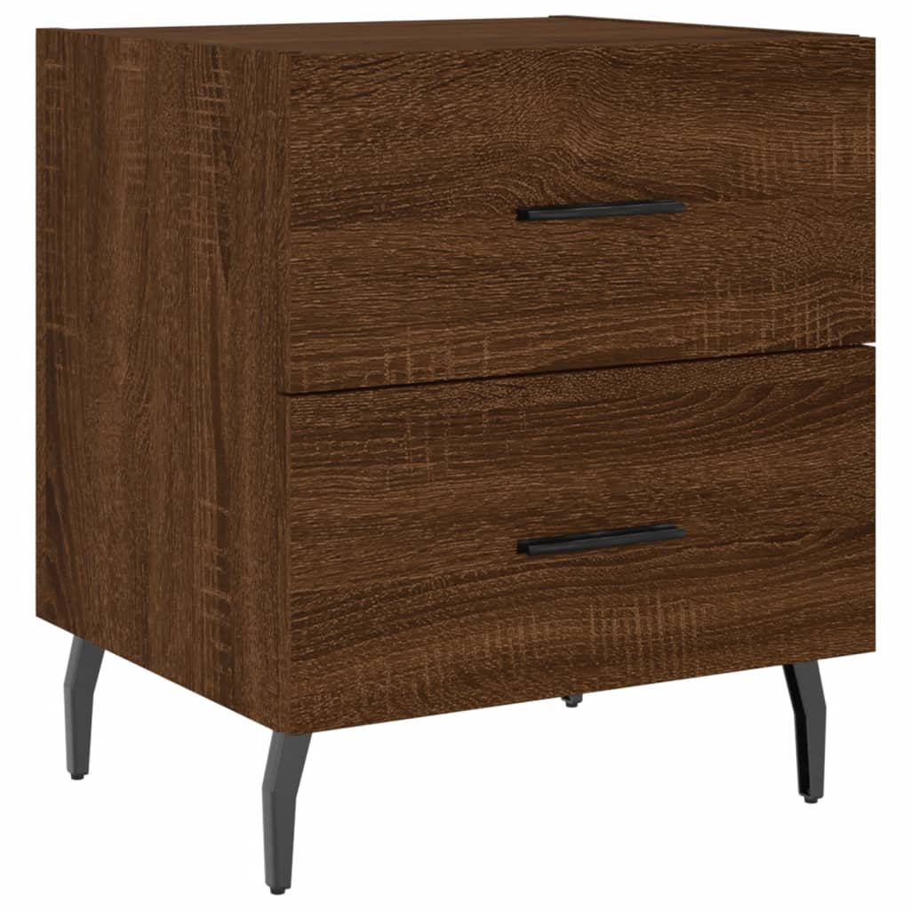 vidaXL Bedside Cabinet Brown Oak 40x35x47.5 cm Engineered Wood