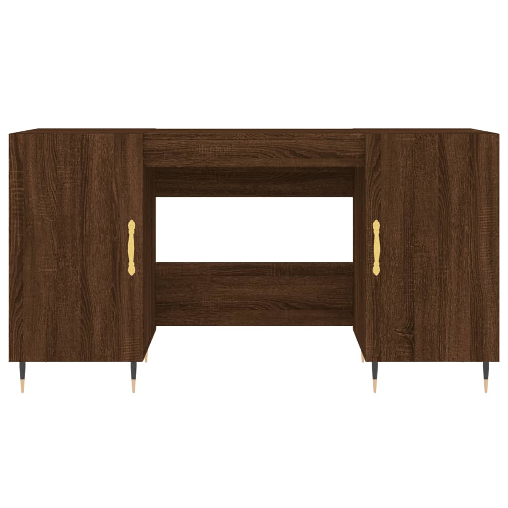 vidaXL Desk Brown Oak 140x50x75 cm Engineered Wood