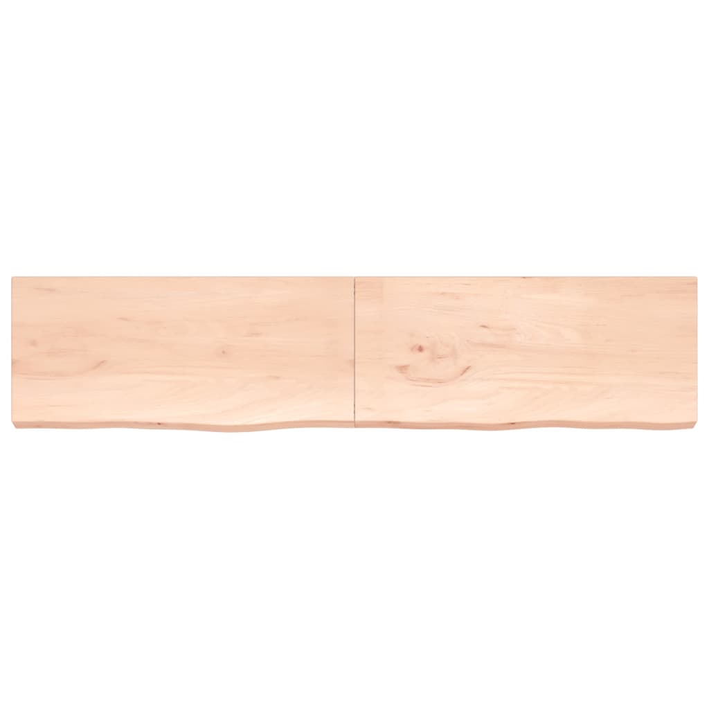 vidaXL Bathroom Countertop 220x50x(2-6) cm Untreated Solid Wood