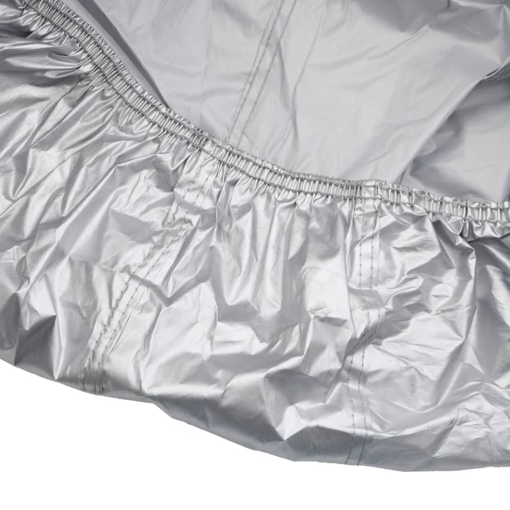 vidaXL Car Cover for Sedan with Buckle Straps Full Silver M