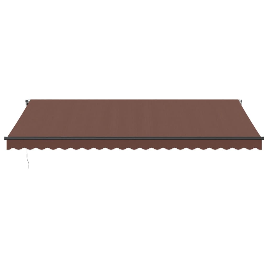 vidaXL Automatic Retractable Awning with LEDs Brown 500x300 cm