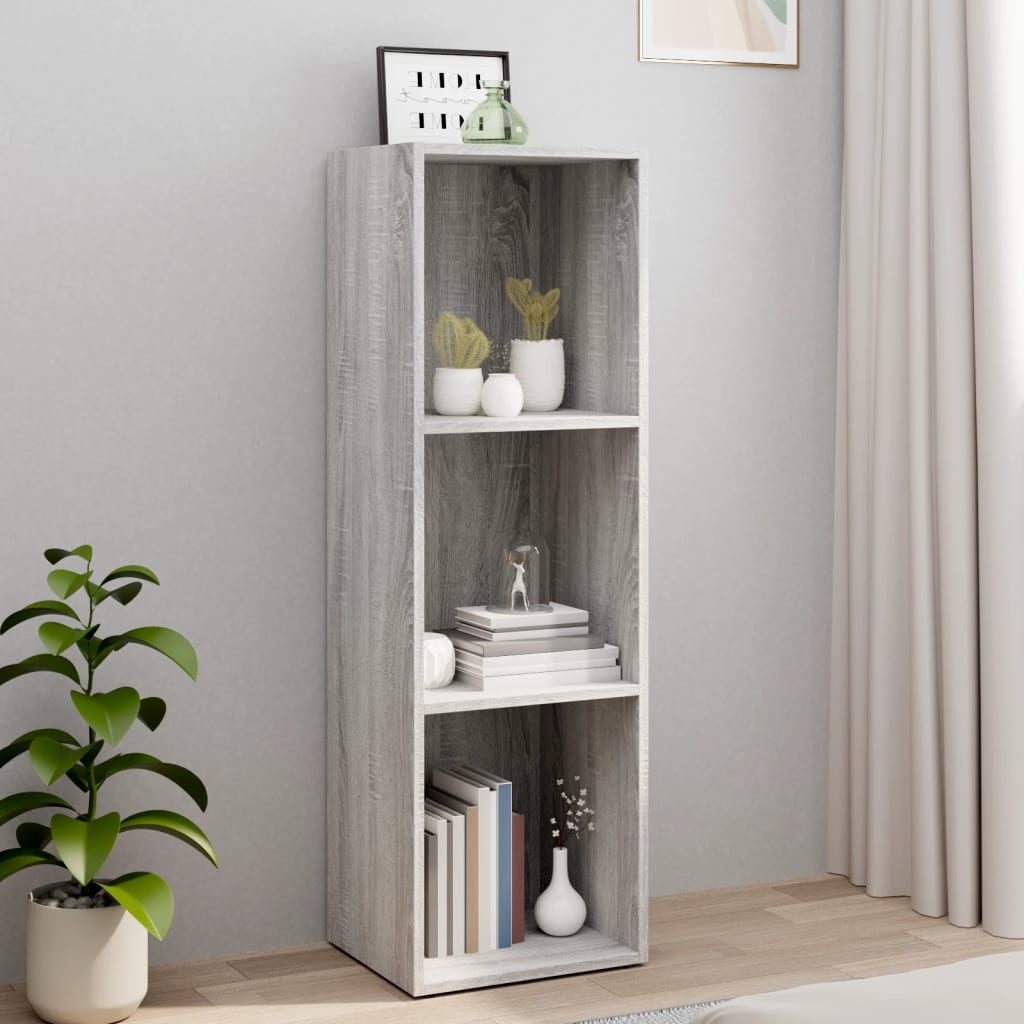 vidaXL Book Cabinet/TV Cabinet Grey Sonoma 36x30x114 cm Engineered Wood