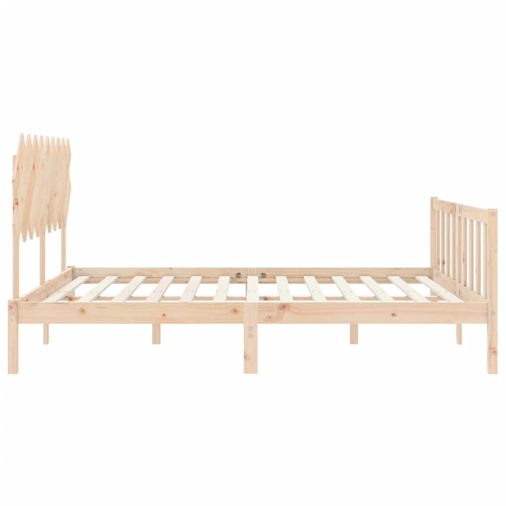 vidaXL Bed Frame without Mattress Super King Size Solid Wood Pine