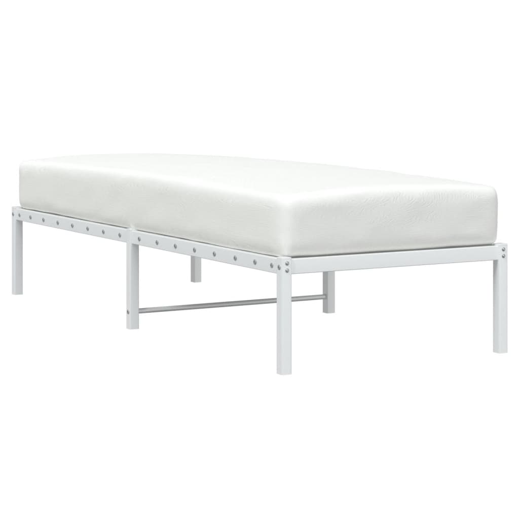 vidaXL Metal Bed Frame White 80x200 cm