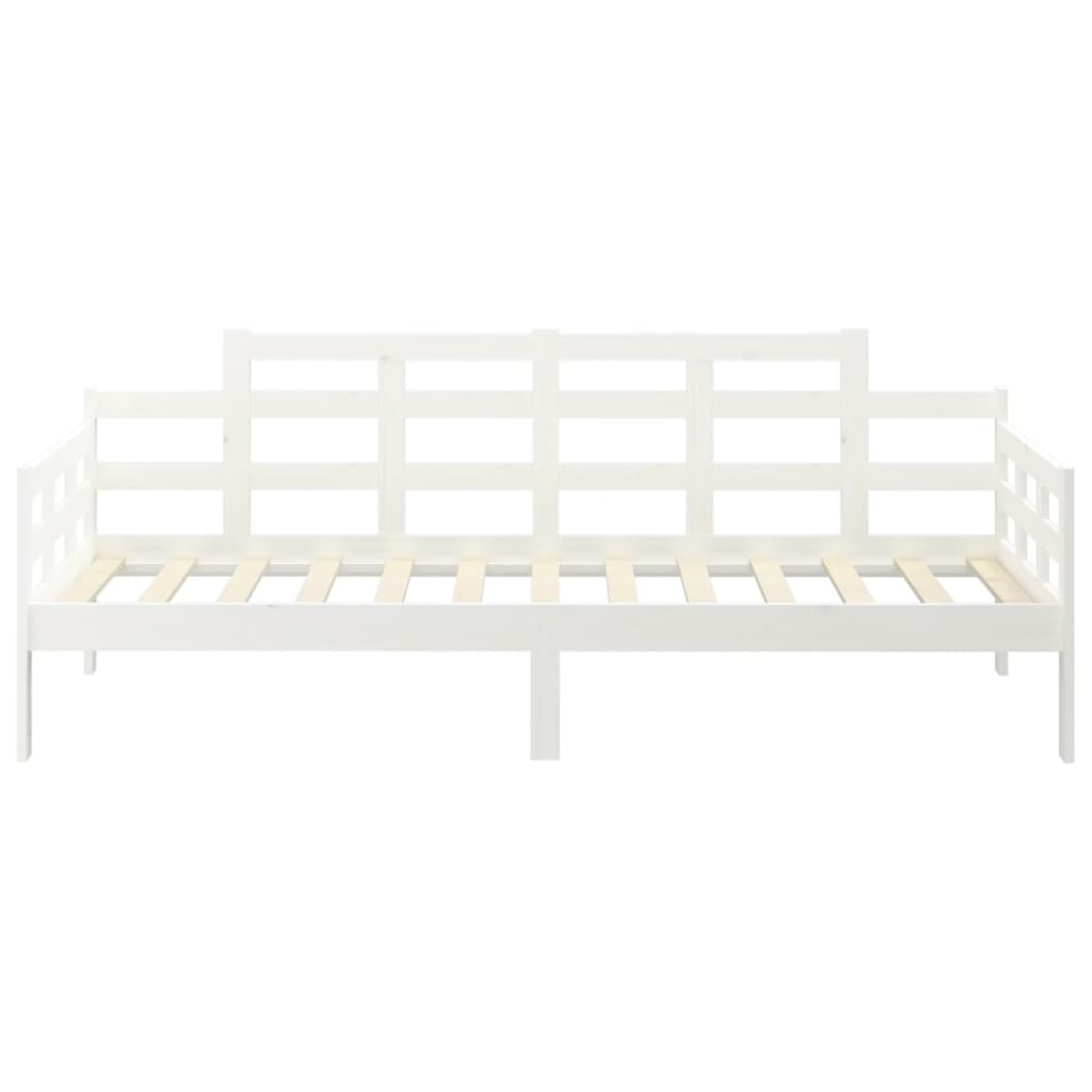 vidaXL Day Bed without Mattress White Solid Wood Pine 90x200 cm