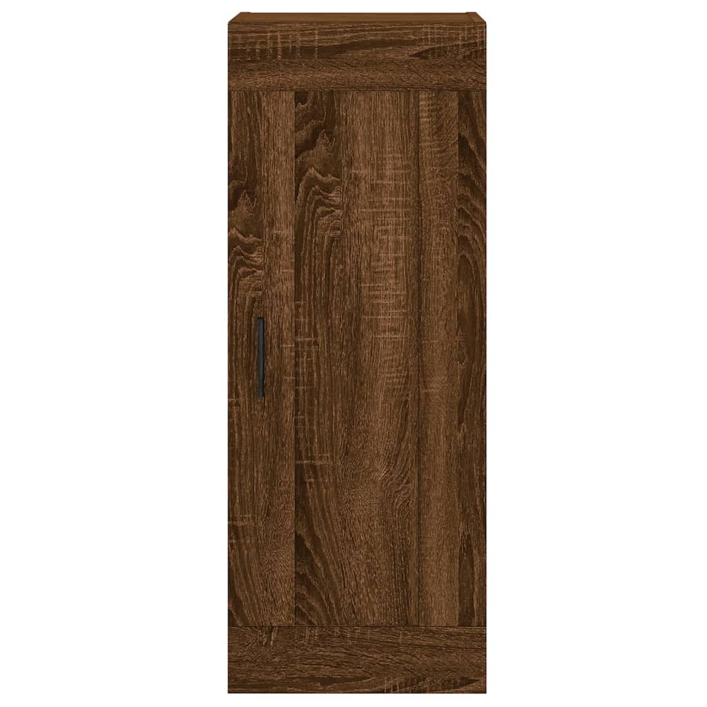 vidaXL Wall Mounted Cabinet Brown Oak 34.5x34x90 cm Engineered Wood