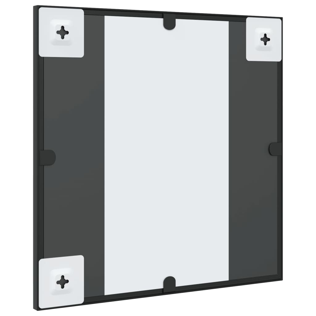 vidaXL Wall Mirror Black 40x40 cm Square Iron