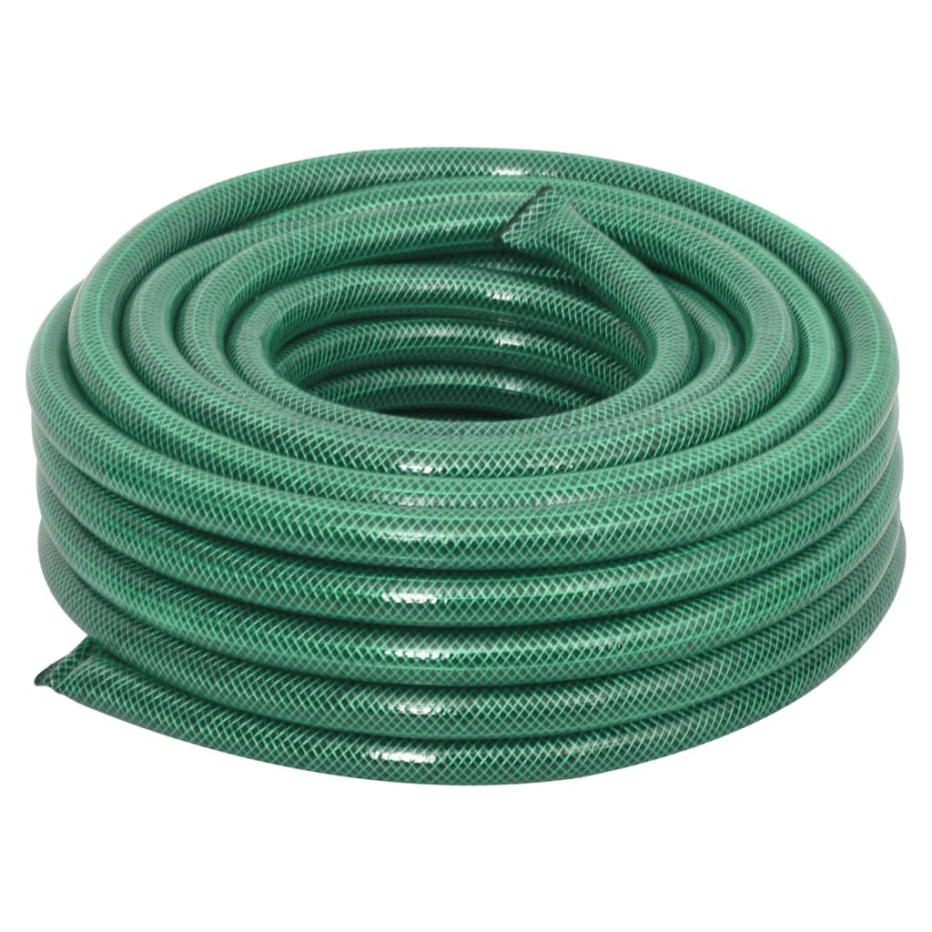 vidaXL Garden Hose with Fitting Set Green 0.75" 10 m PVC