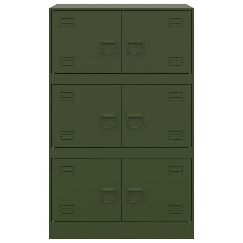 vidaXL Sideboard Olive Green 67x39x107 cm Steel