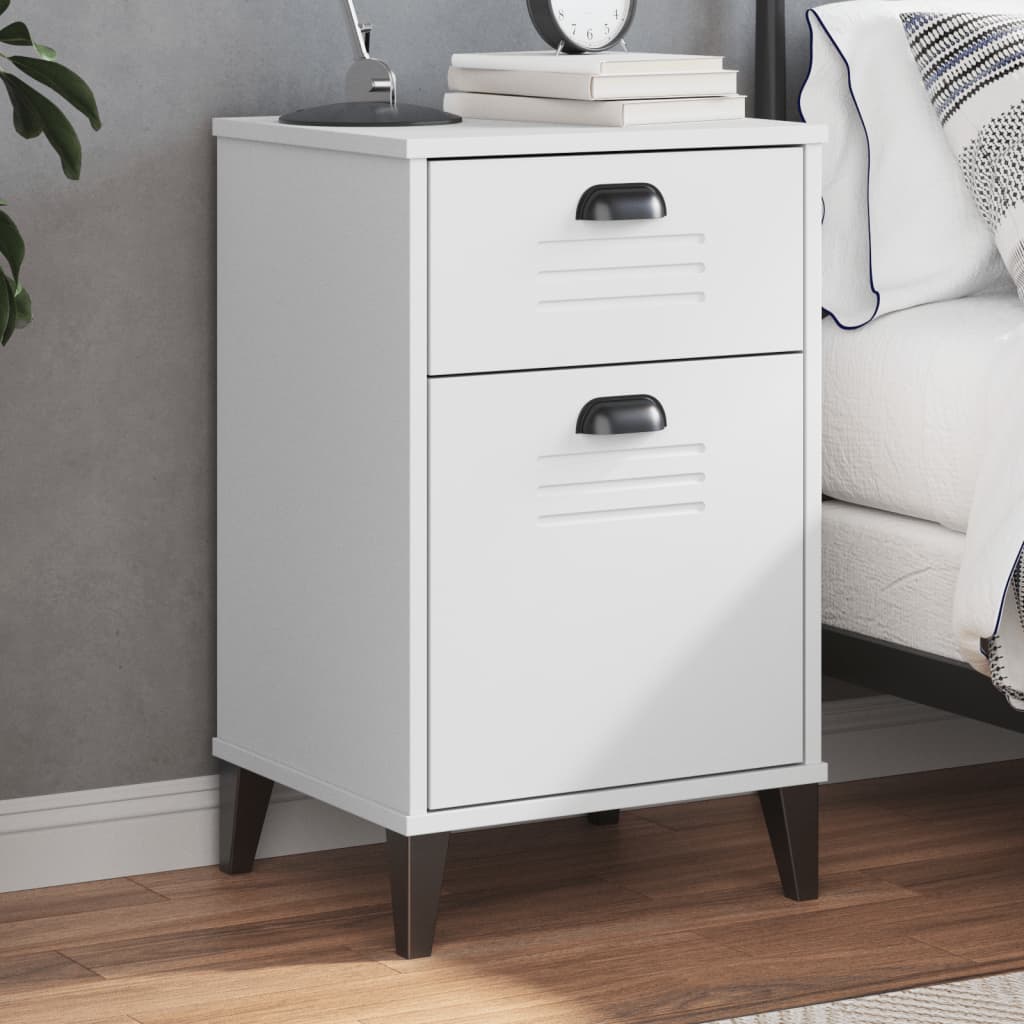 vidaXL Bedside Cabinet VIKEN White Engineered Wood