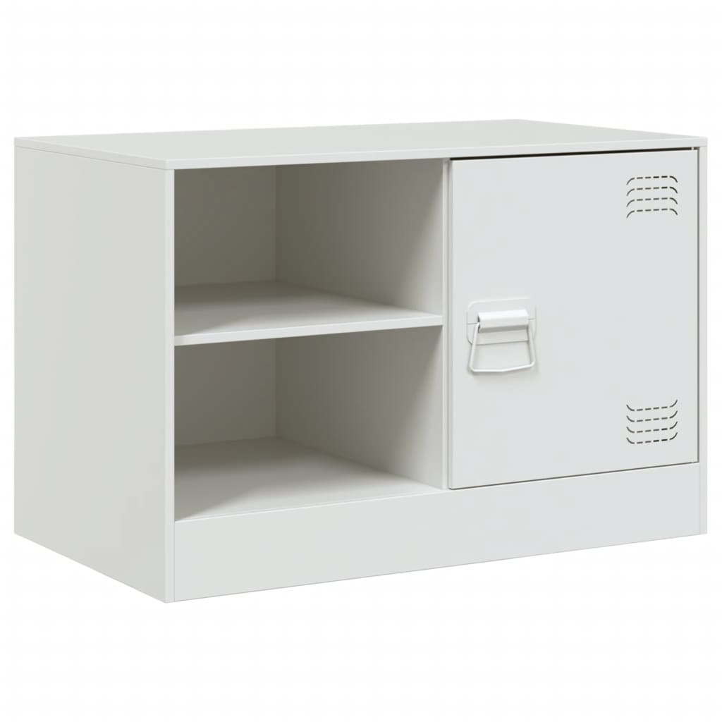 vidaXL TV Cabinet White 67x39x44 cm Steel