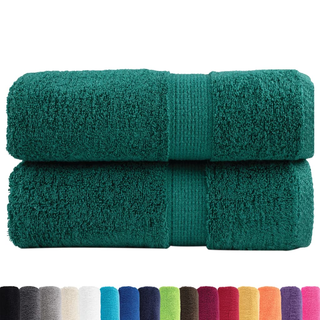 vidaXL Premium Soap Towels SOLUND 2 pcs Green 30x30 cm 600 gsm