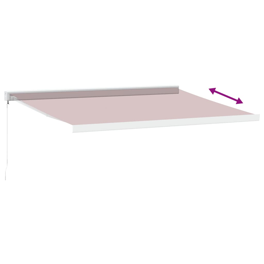 vidaXL Manual Retractable Awning Burgundy 400x300 cm