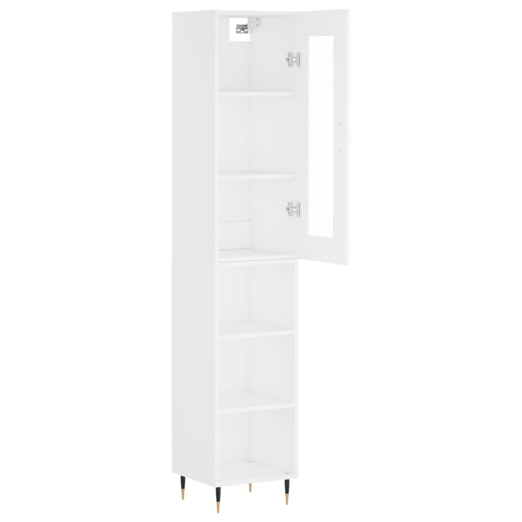 vidaXL Highboard White 34.5x34x180 cm Engineered Wood