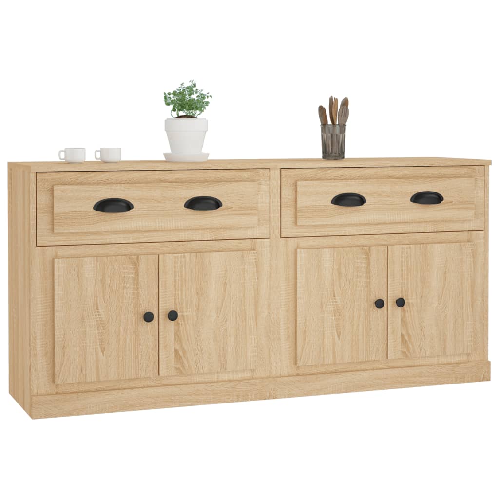 vidaXL Sideboards 2 pcs Sonoma Oak Engineered Wood