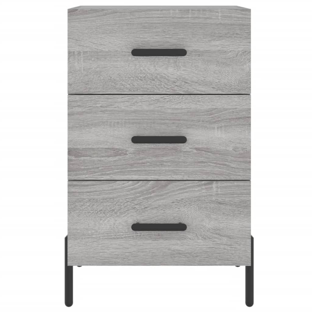 vidaXL Bedside Cabinet Grey Sonoma 40x40x66 cm Engineered Wood