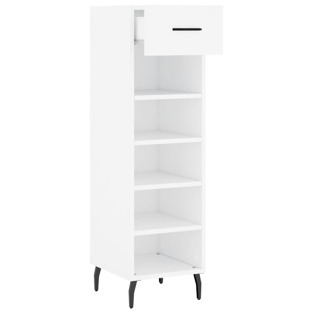 vidaXL Shoe Cabinet White 30x35x105 cm Engineered Wood