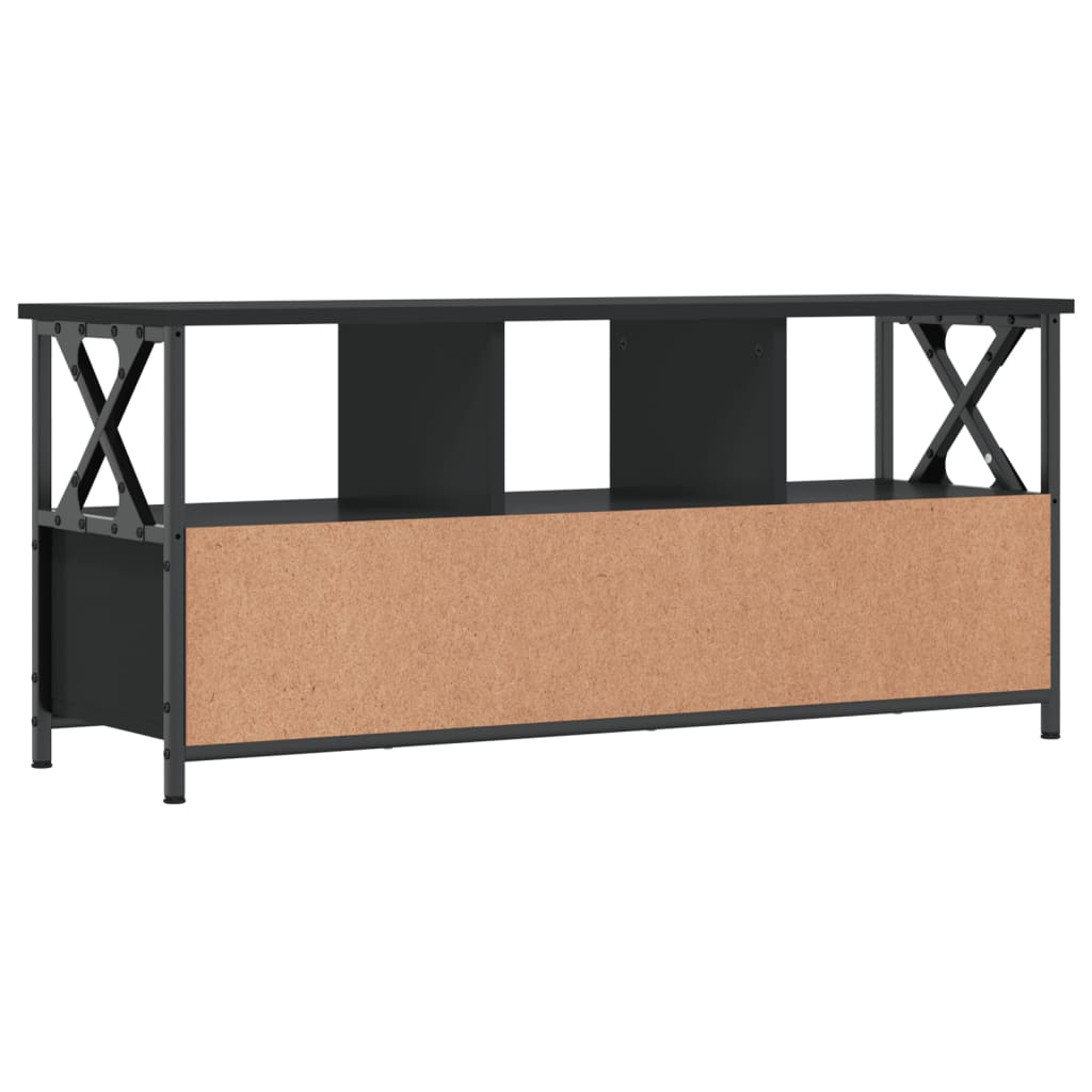 vidaXL TV Cabinet Black 102x33x45 cm Engineered Wood&Iron