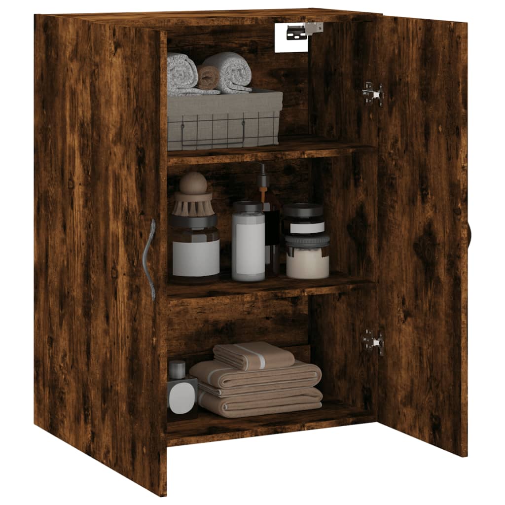 vidaXL Wall Mounted Cabinet Smoked Oak 69.5x34x90 cm Engineered Wood