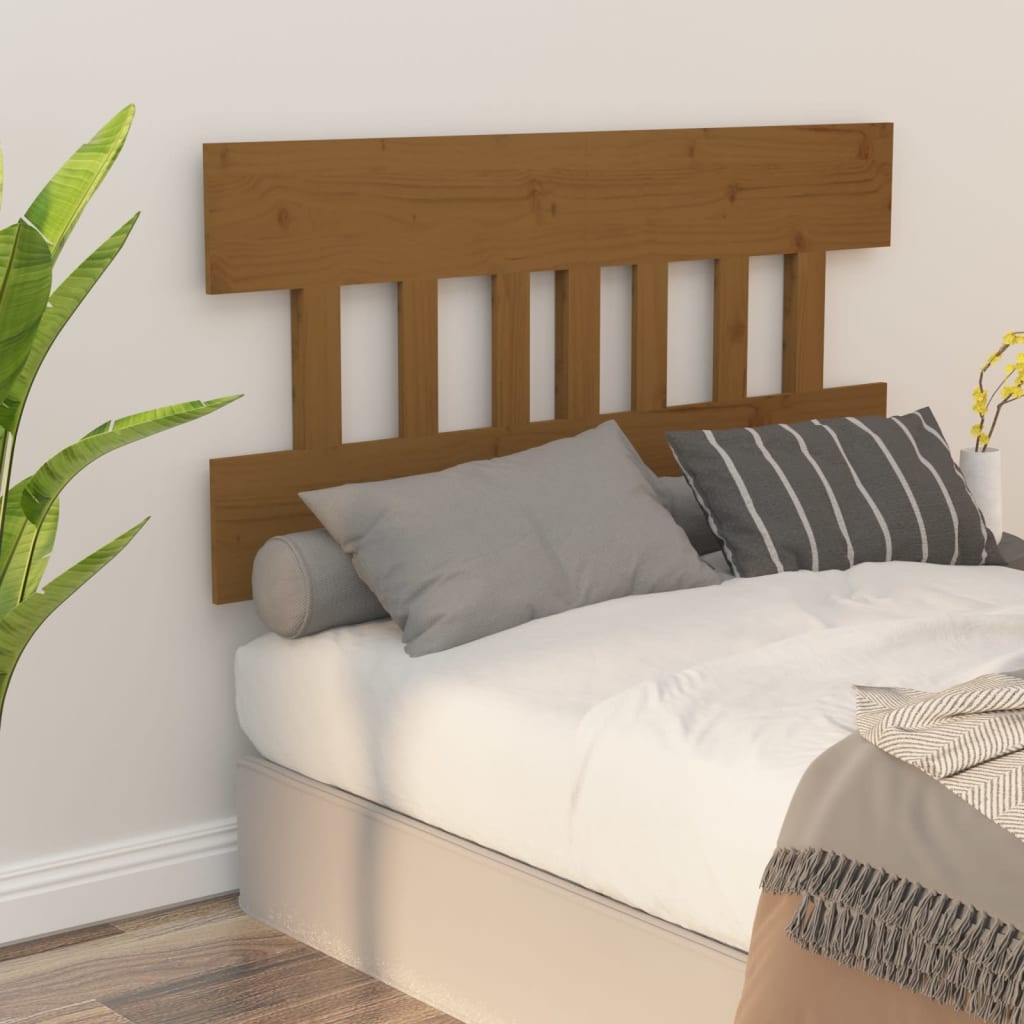 vidaXL Bed Headboard Honey Brown 183.5x3x81 cm Solid Wood Pine