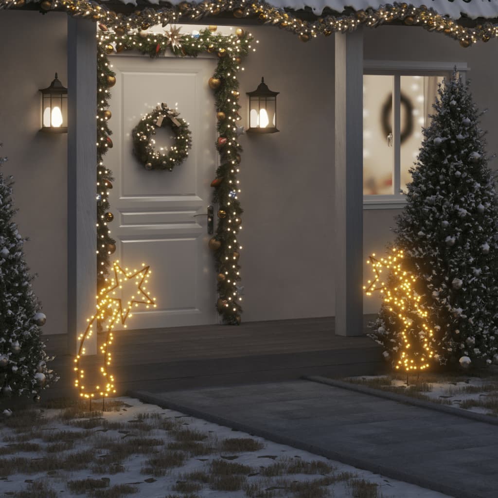 vidaXL Christmas Light Decoration with Spikes Meteor 115 LEDs 89 cm