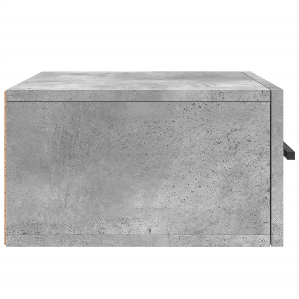 vidaXL Wall-mounted Bedside Cabinet Concrete Grey 35x35x20 cm