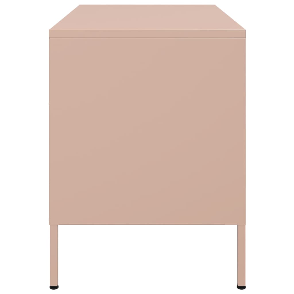 vidaXL TV Cabinet Pink 68x39x50.5 cm Steel