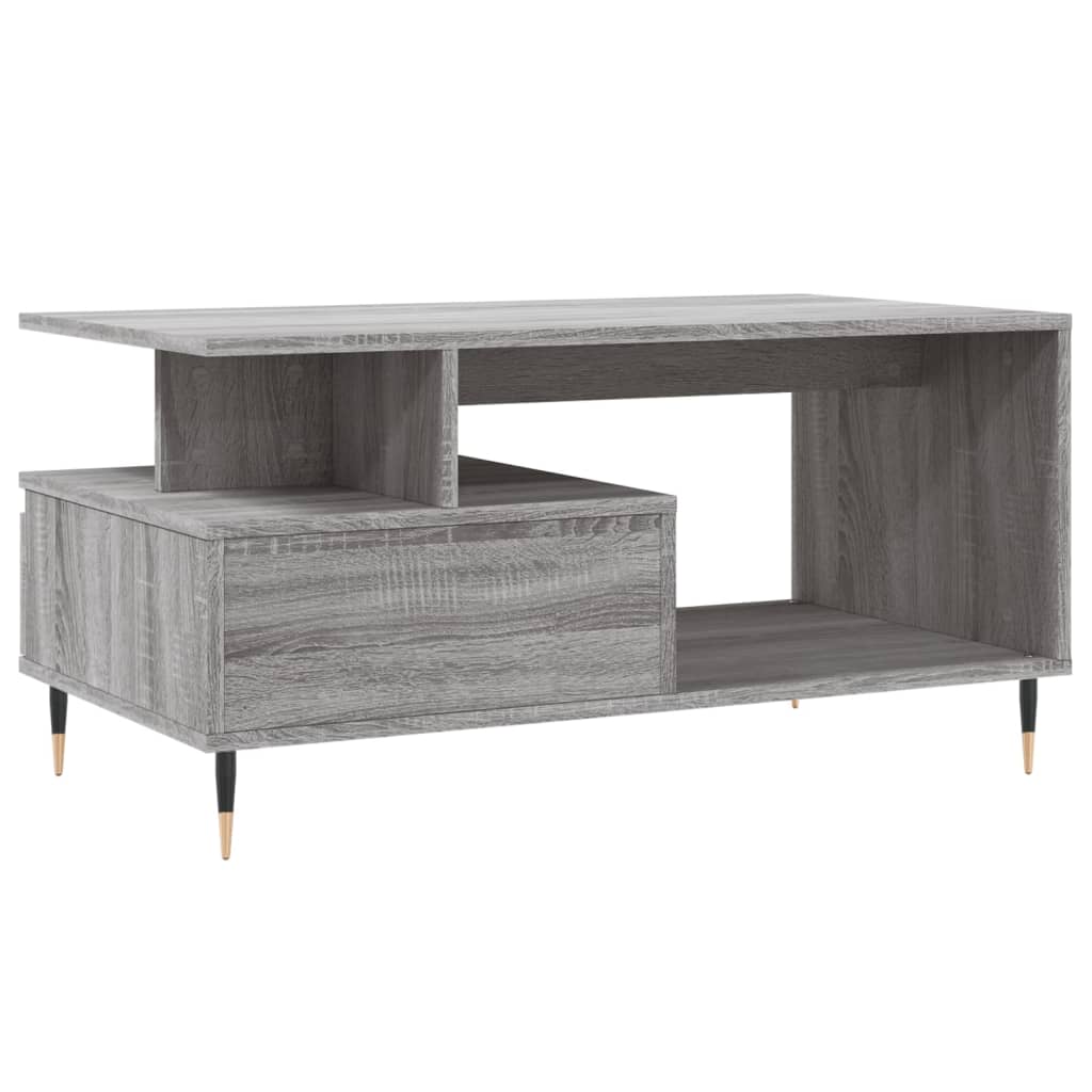 vidaXL Coffee Table Grey Sonoma 90x49x45 cm Engineered Wood