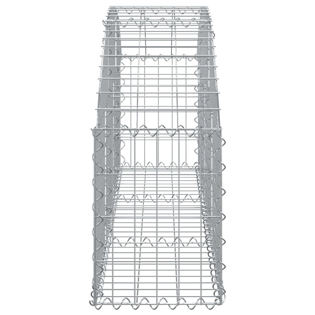 vidaXL Arched Gabion Basket 150x30x40/60 cm Galvanised Iron