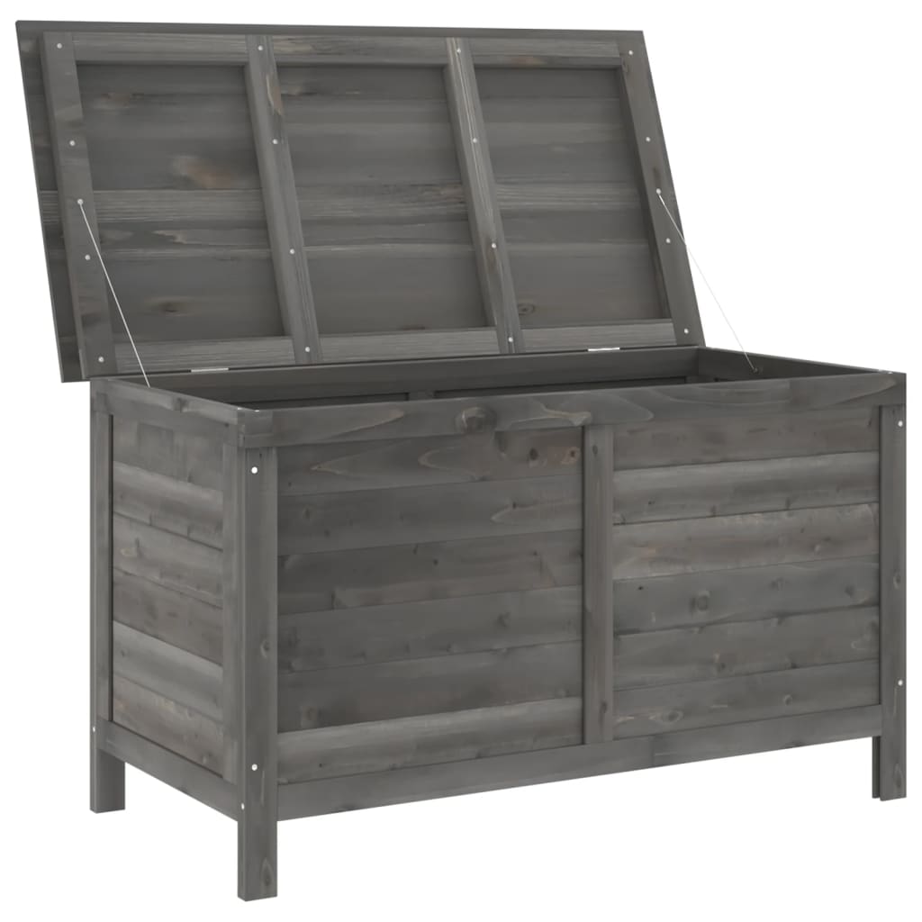 vidaXL Garden Storage Box Anthracite 99x49.5x58.5 cm Solid Wood Fir