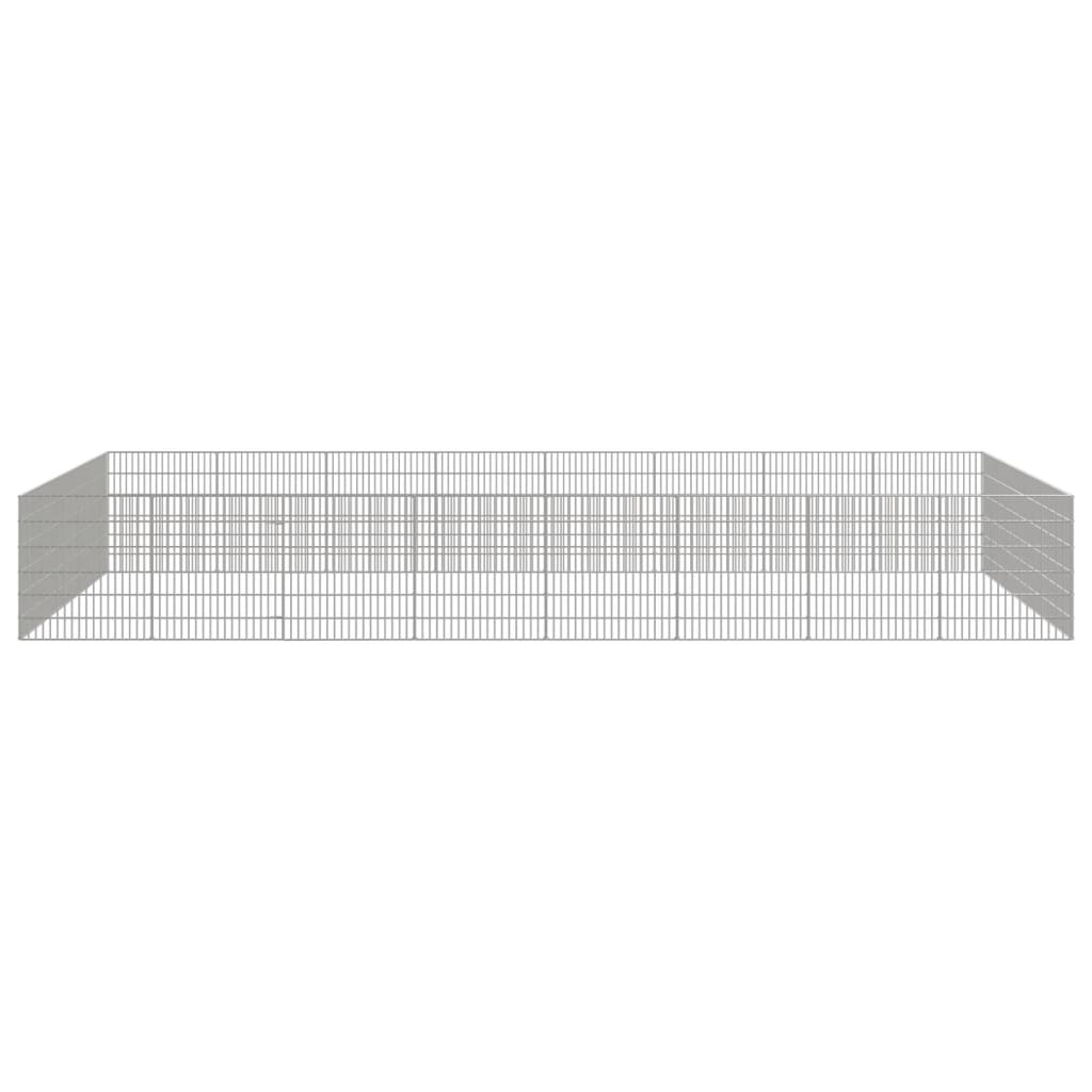 vidaXL Free Range Animal Enclosure 24-Panel 54x60 cm Galvanised Iron