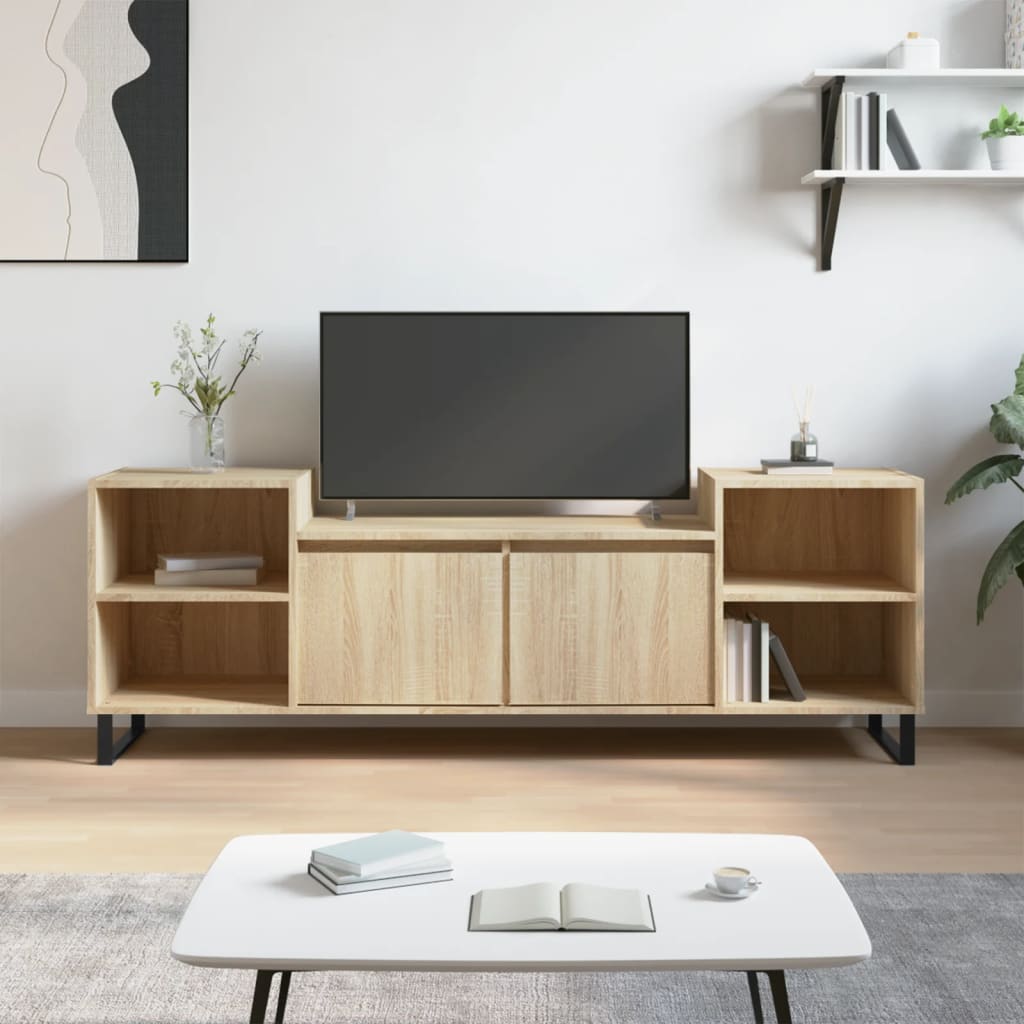 vidaXL TV Cabinet Sonoma Oak 160x35x55 cm Engineered Wood