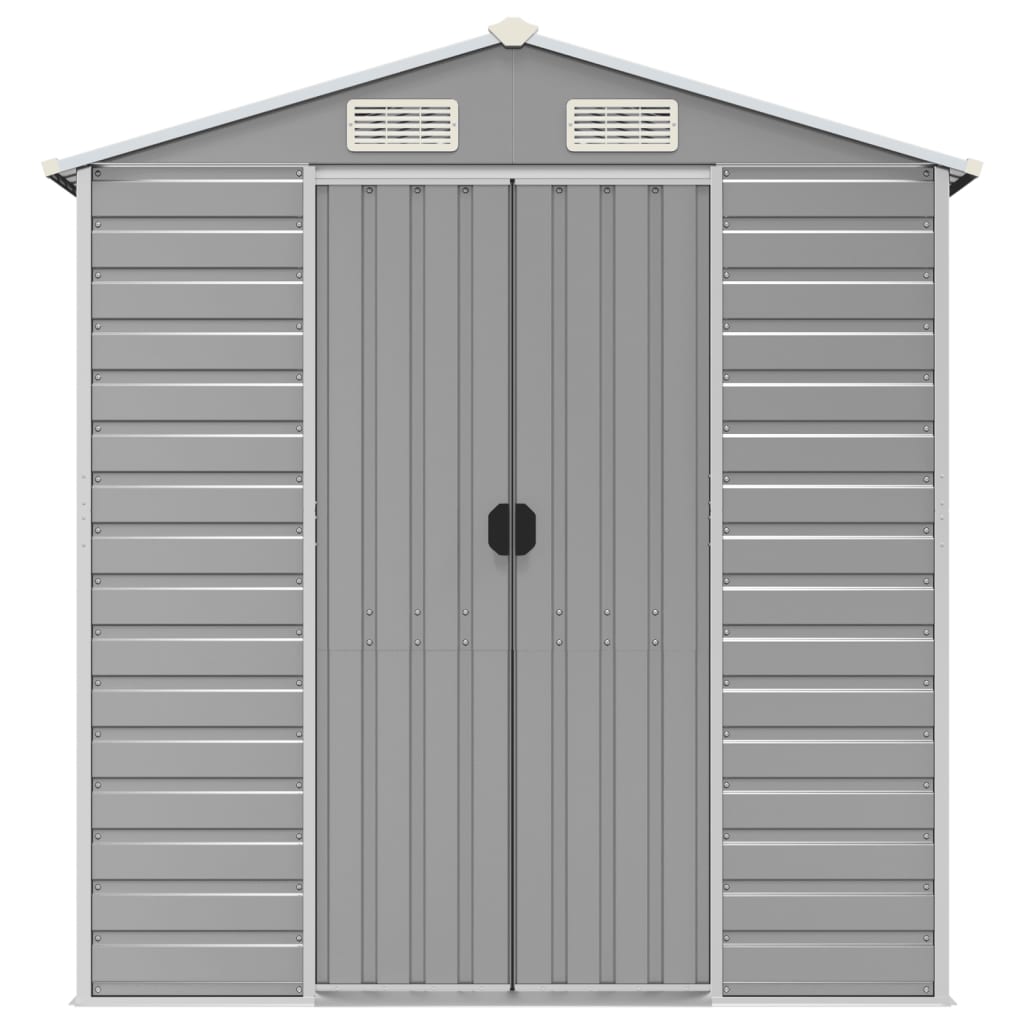 vidaXL Garden Shed Light Grey 191x980x198 cm Galvanised Steel